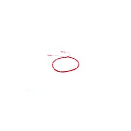 Pulsera roja con puntos de oro