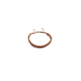 Pulsera tejida entrelazado cobre