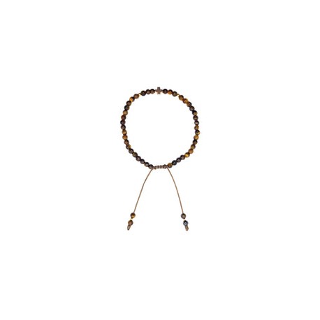 Pulsera ojo de tigre con cruz de hematita