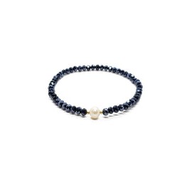 Pulsera de cristales acerina con perla natural