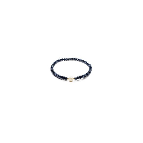 Pulsera de cristales acerina con perla natural