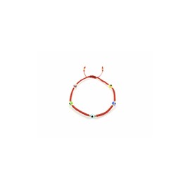Pulsera Unisex para Protección de Cristal y Ojo Multicolor GF 14 k Amuleto de la Suerte