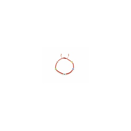 Pulsera Unisex para Protección de Cristal y Ojo Multicolor GF 14 k Amuleto de la Suerte