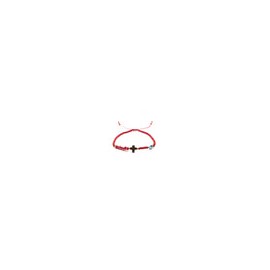 Pulsera roja de protección con cruz y ojo turco blanco