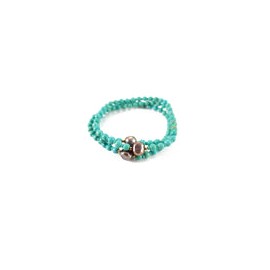 Brazalete de Turquesa con Perla Natural 3 Piezas