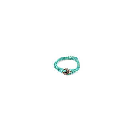 Brazalete de Turquesa con Perla Natural 3 Piezas