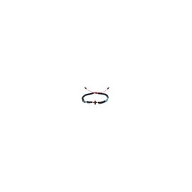 Pulsera de cristal negro con cruz y ojo turco