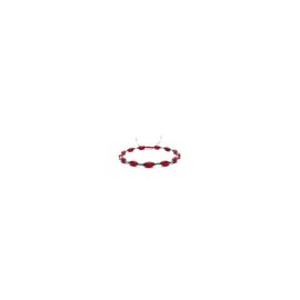 Pulsera roja de protección con coral con cristal turquesa