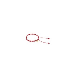 Pulsera de cristales rojos con dije love