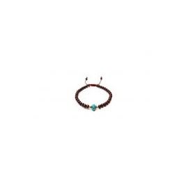Pulsera caballero con granate y hematita