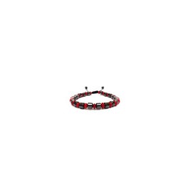 Pulsera protección de hematita con coral rojo