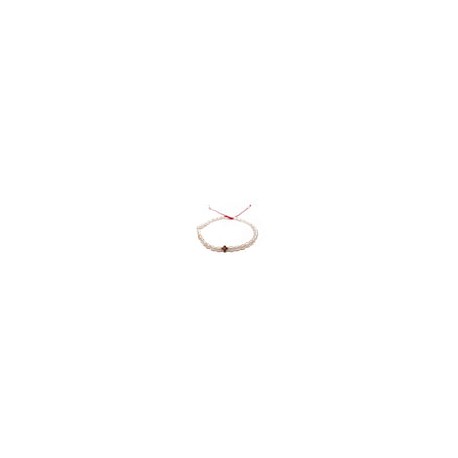 Pulsera de perla natural arroz con cruz de hematita
