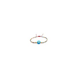 Pulsera multicolor en tonos pasatel con ojo turco