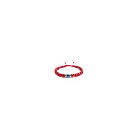 Pulsera de protección con ojo turco blanco y donas de oro