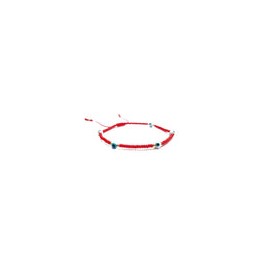 Pulsera de protección con ojos turcos blancos y puntos de oro