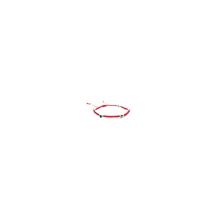 Pulsera de protección con ojos turcos blancos y puntos de oro