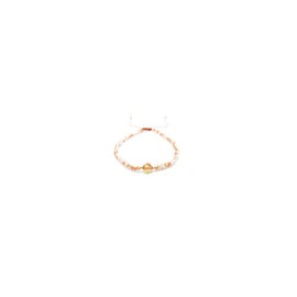 Pulsera Swarovski cafe al centro y cristales bicolor