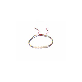 Pulsera de colores con perlas naturales