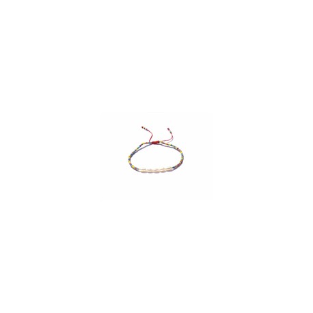Pulsera de colores con perlas naturales