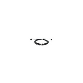 Pulsera de ónix con esfera de plata al centro
