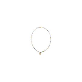 Collar/Gargantilla de Perlas, dije de Hamsa y Ojo turco