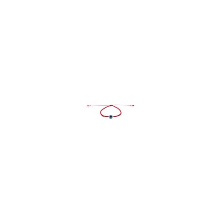 Pulsera cabalística ojo turco blanco plano