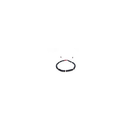 Pulsera de acerina azul para hombre con puntos de oro