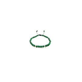 Pulsera de malaquita con puntos de oro