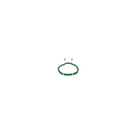 Pulsera de malaquita con puntos de oro