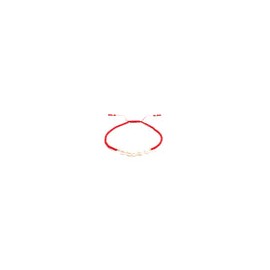 Pulsera roja con perla natural arroz grande al centro