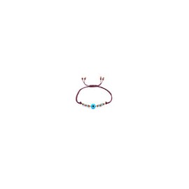 Pulsera azul engarza con cristal y ojo turco