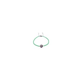 Pulsera protección color verde con ojo turco negro
