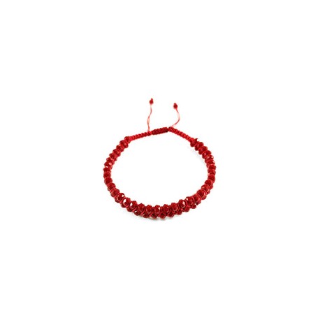 Pulsera cristales vino