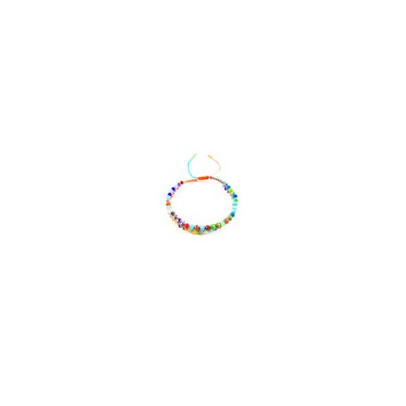 Pulsera cristales multicolor