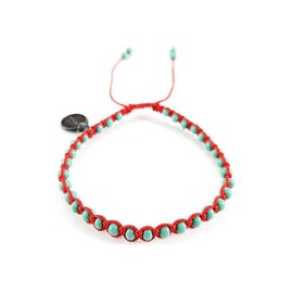 Pulsera de cristales turquesa y medalla de San Benito