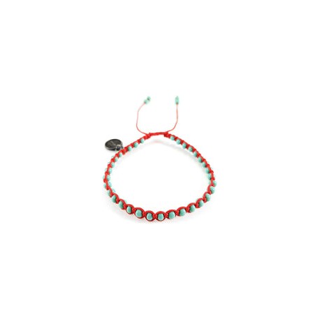 Pulsera de cristales turquesa y medalla de San Benito