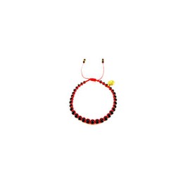 Pulsera cristal negro con medalla de San Benito