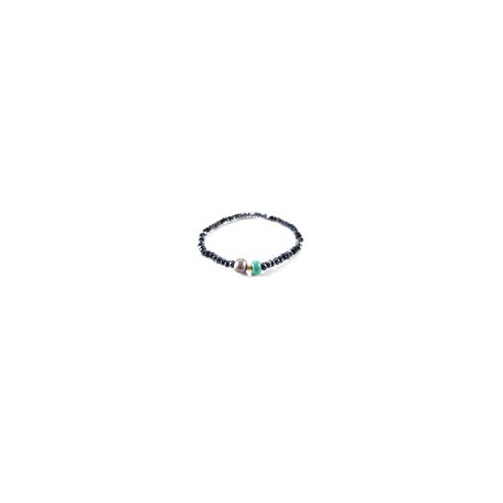 Pulsera Mujer Cristales Perla y Turquesa