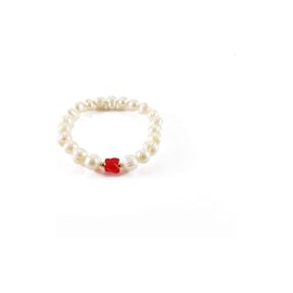 Pulsera Mariposa de Cristal y Perla Natural