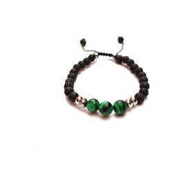 Pulsera para Tejida Piedra Natural Hematita
