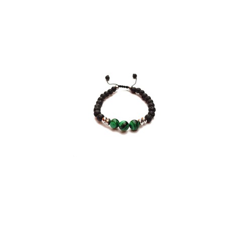 Pulsera para Tejida Piedra Natural Hematita