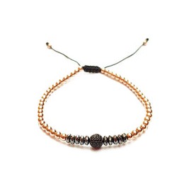 Pulsera de hematita con esfera de zirconia