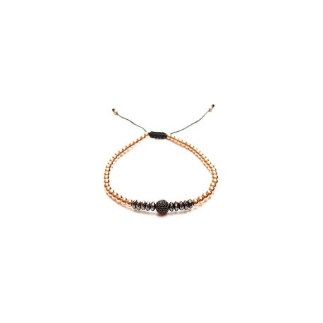 Pulsera de hematita con esfera de zirconia