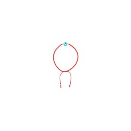 Pulsera protección con ojo turco plano azul cielo