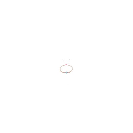 Pulsera de cristales beige con corazón al centro