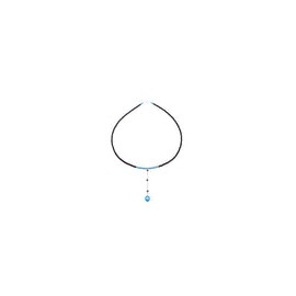 Gargantilla de cristal negro con ojo turco azul al centro
