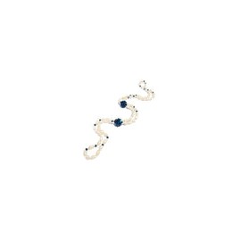 Collar de perlas barrocas con cristal azul metalico