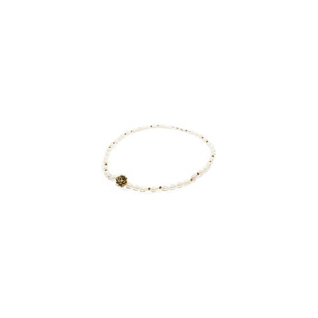 Gargantilla de perla natural con esfera de cristal