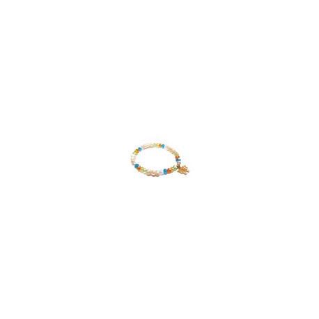 Pulsera de Perlas con dije Borrego amuleto de la suerte