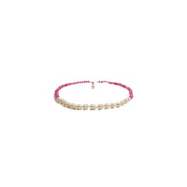 Gargantilla rosa con perlas